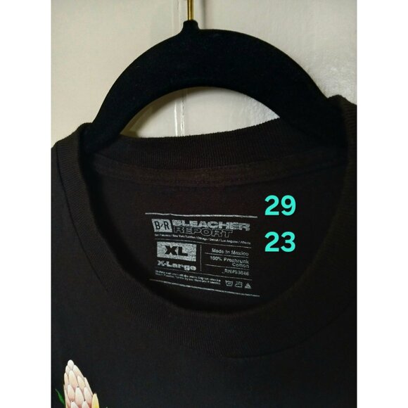 Sue Tsai × Bleacher Report Men's T-Shirt XL NBA 75 Lakers Graphic Black Cotton - Picture 11 of 12